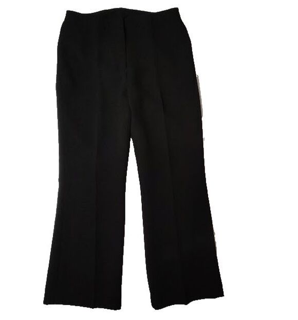 Unbranded Pants - Women's Black Flare Dress Pants 8 Petite No Brand Tag Flat Front 32 X 29 Lined